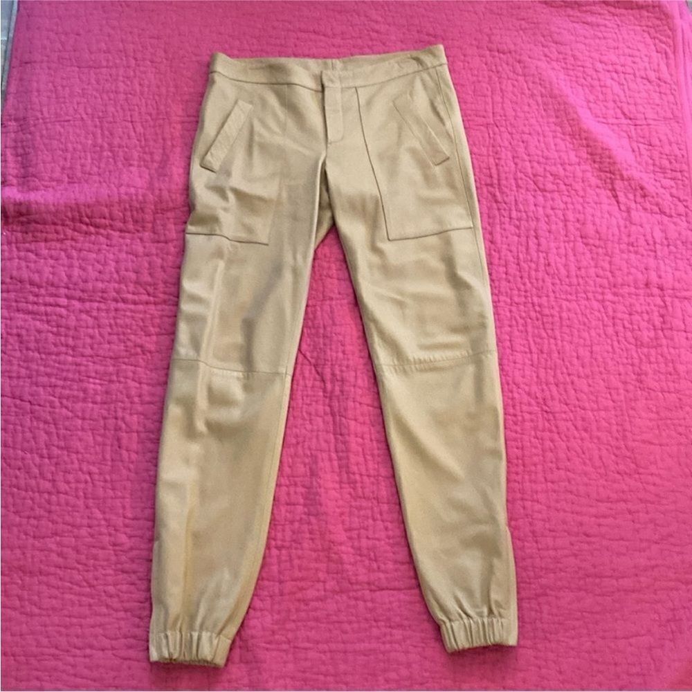 Gucci lamb leather Tan Jogger Pants, US4